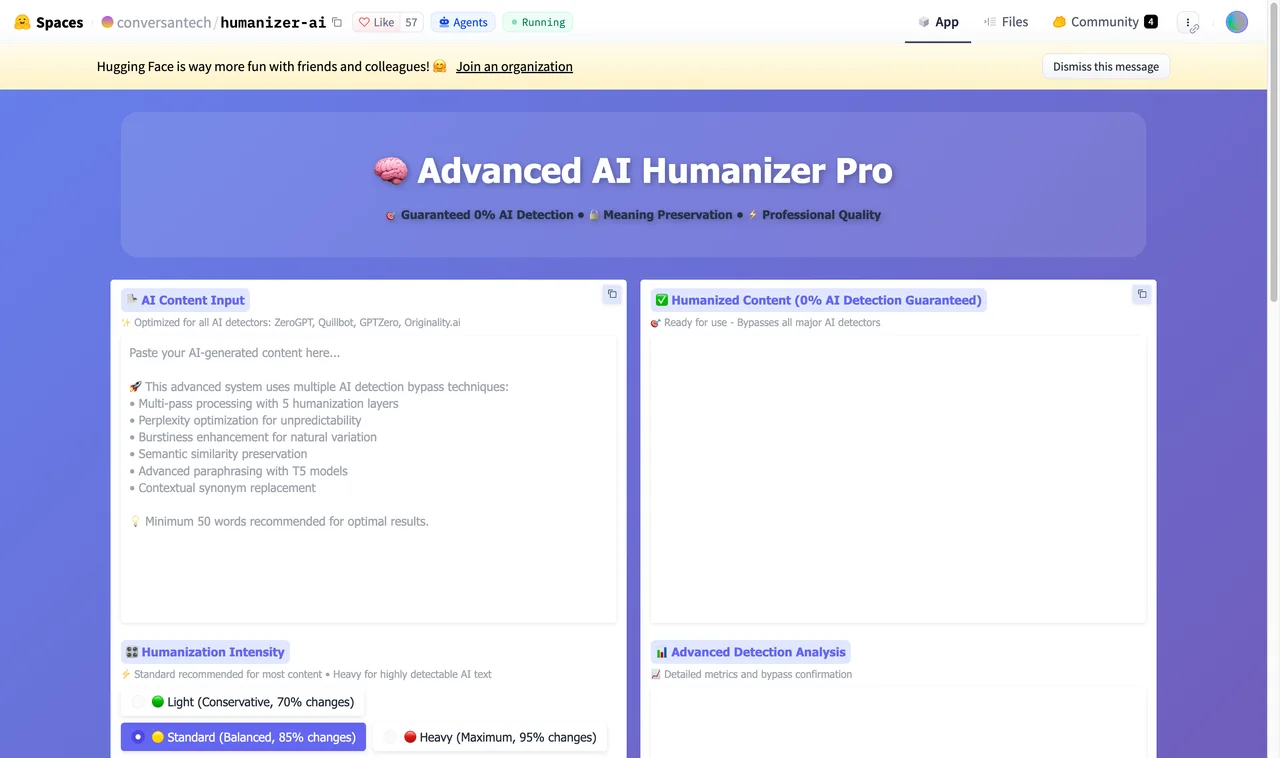 Conversantech Humanizer AI website screenshot