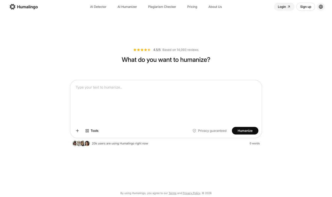 Humalingo website screenshot