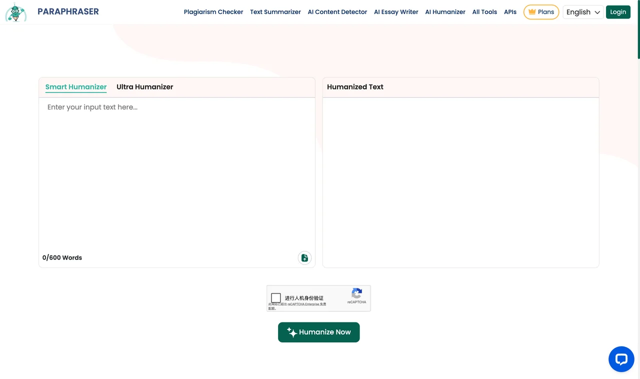 Paraphraser.io website screenshot